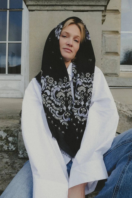 Bandana Flowers Scarf-Accessories-Uniquities