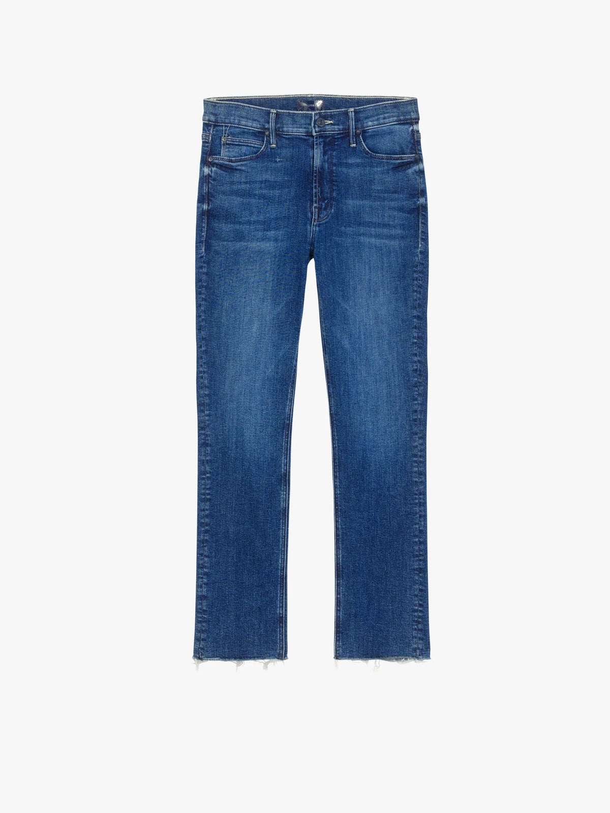 Mid Rise Dazzler Ankle Fray-Denim-Uniquities