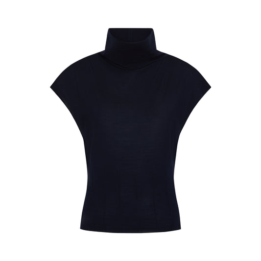 Funnel Neck Sleeveless Top-Tops/Blouses-Uniquities