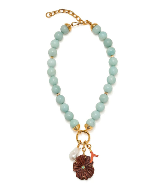 Desert Bloom Necklace in Amazonite-Jewelry-Uniquities