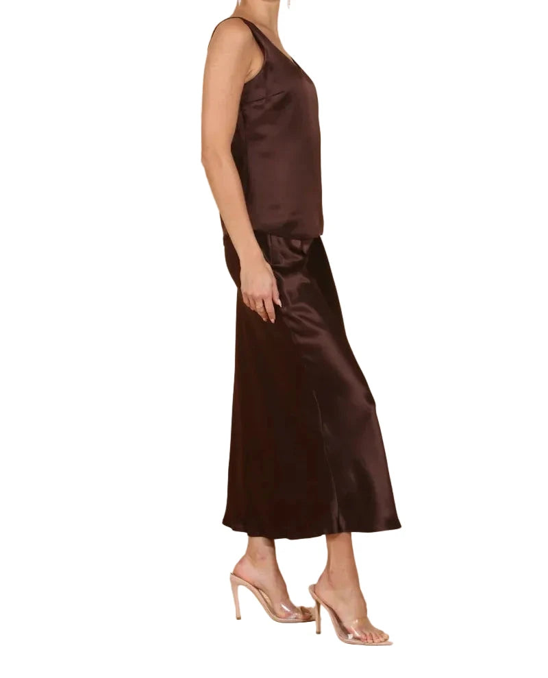 Acetate Slip Skirt-Bottoms-Uniquities