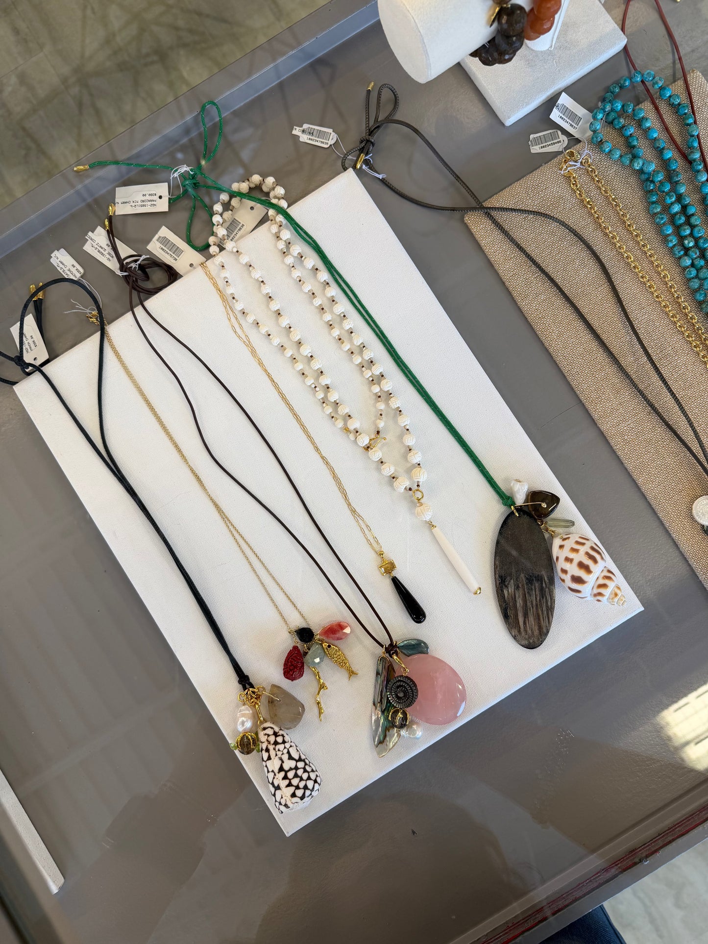 Rose Quartz Corded Charm Necklace-Jewelry-Uniquities