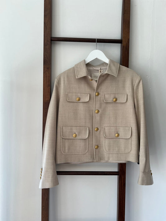 Cropped Jacket With Collar-Jackets-Uniquities