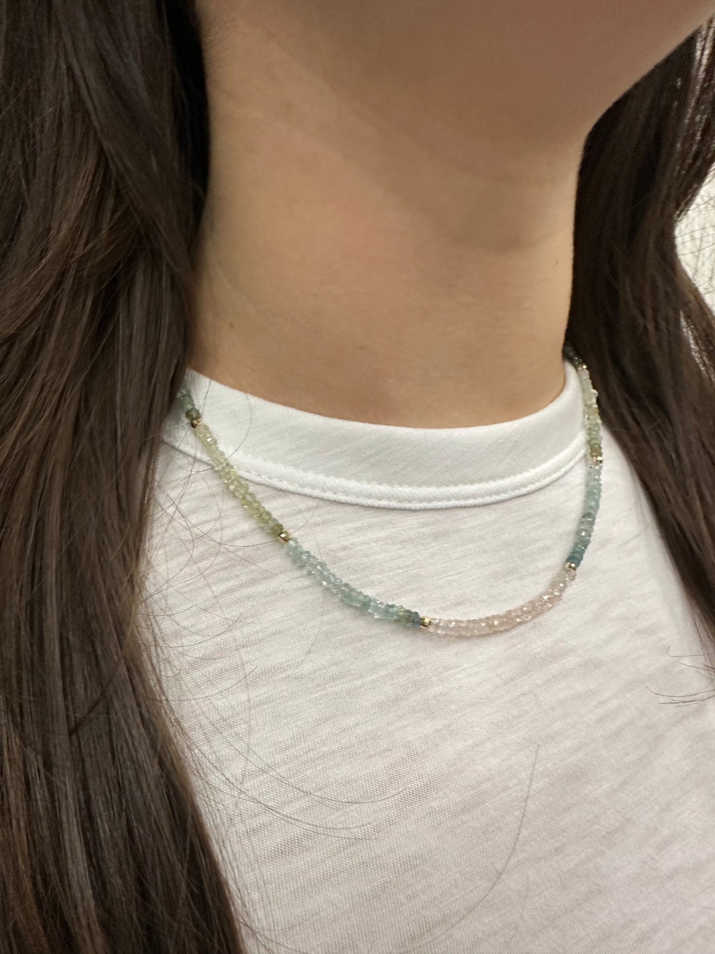 Delicate Ombre Beaded Chain-Jewelry-Uniquities
