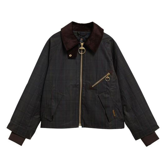 Arlene Checked Wax Jacket-Jackets-Uniquities