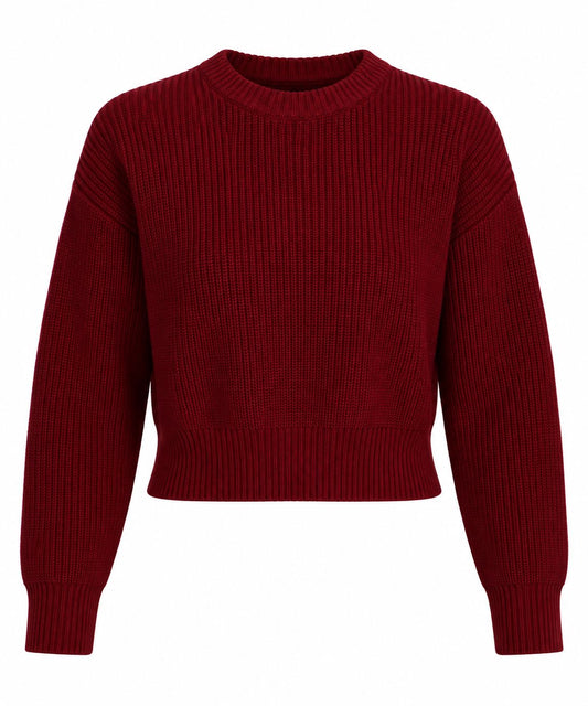 Cotton Shaker Long Sleeve Crew-Sweaters-Uniquities