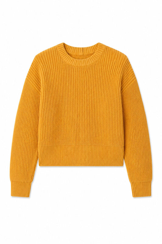 Cotton Shaker Long Sleeve Crew-Sweaters-Uniquities