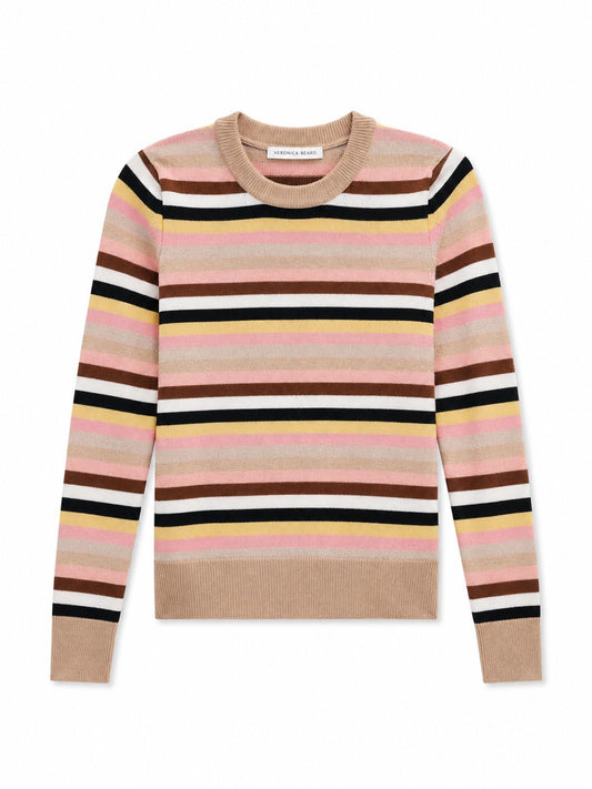 Long Sleeve Striped Crew-Sweaters-Uniquities