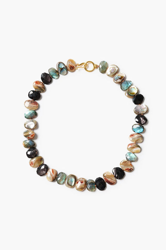 Abalone + Labradorite Mix Necklace-Jewelry-Uniquities