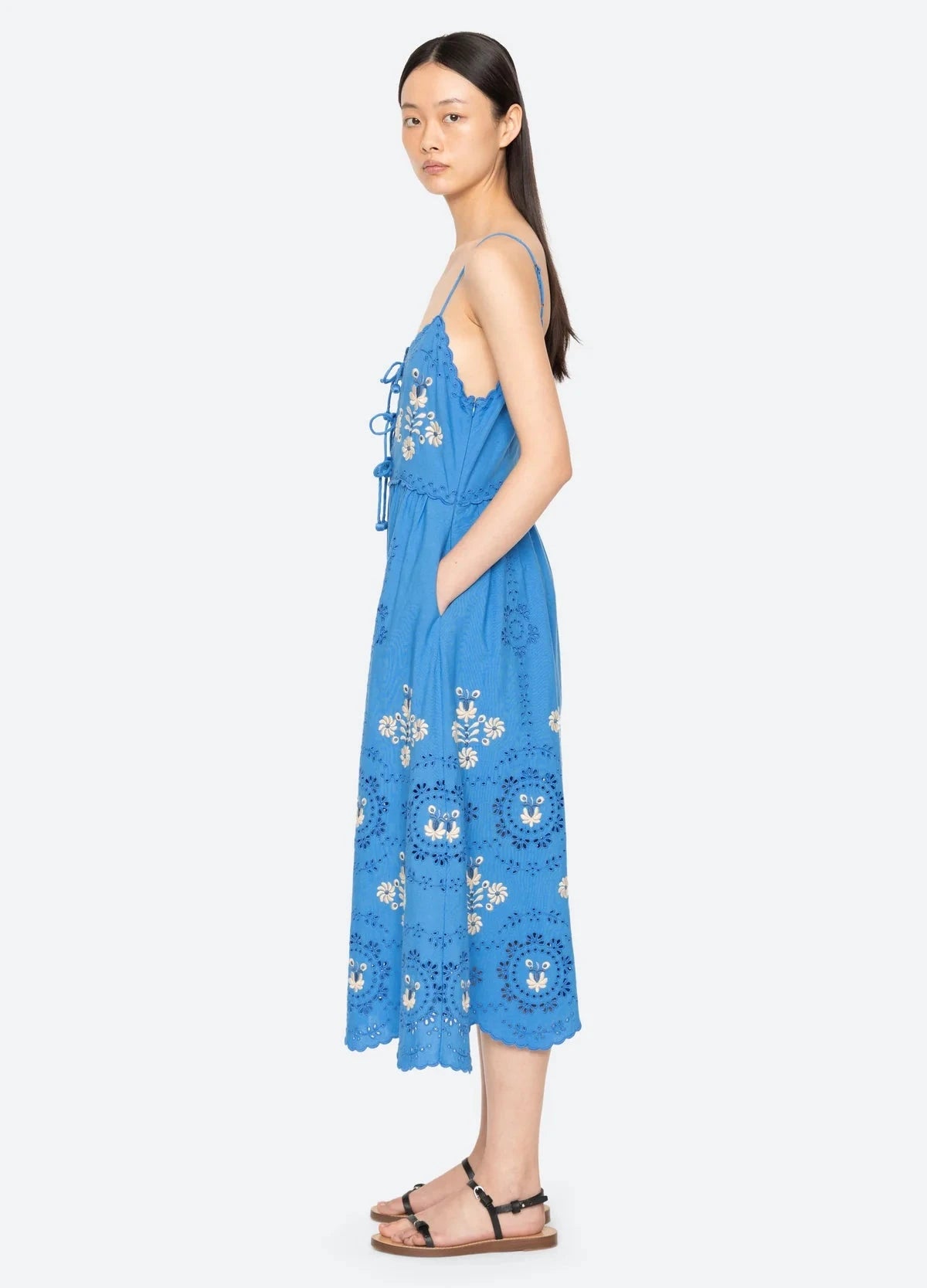 Catharina Embroidered Slip Dress-Dresses-Uniquities