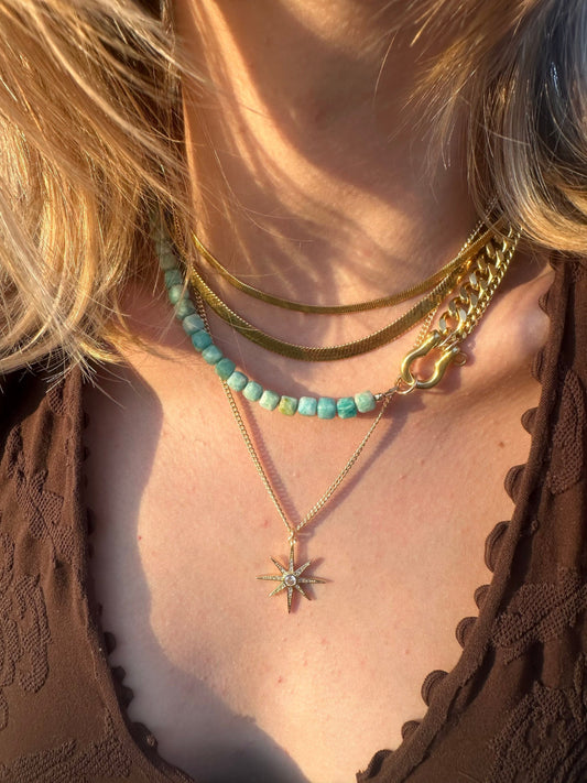 Shackle Amazonite Necklace-Jewelry-Uniquities