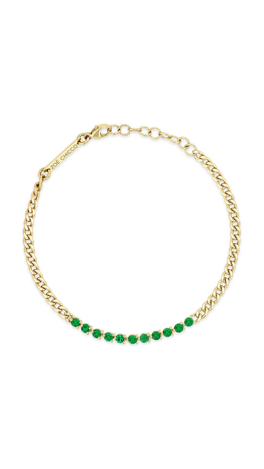14k Emerald Tennis Bracelet-Jewelry-Uniquities