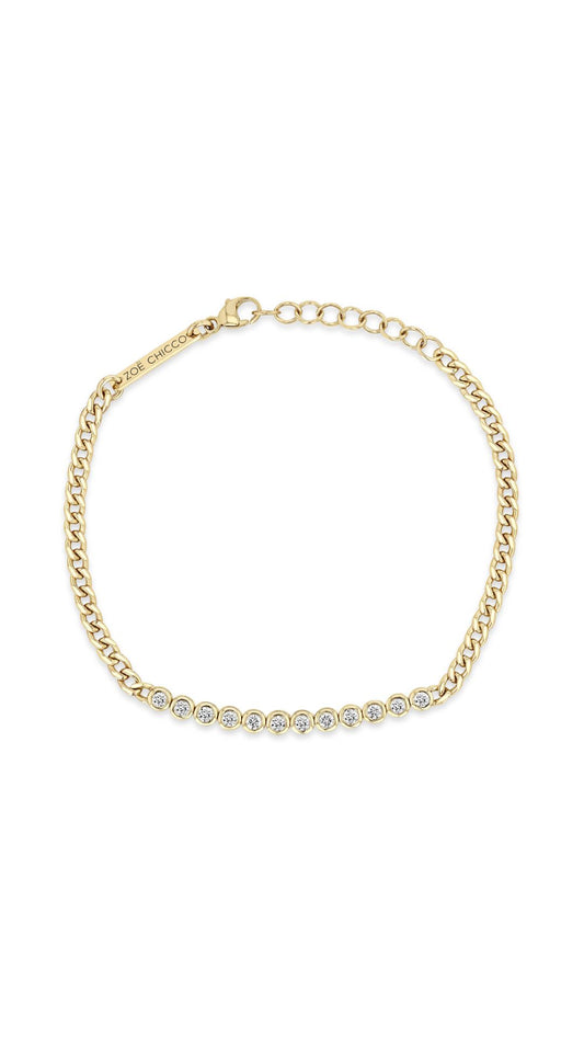 14k Diamond Bezel Tennis Bracelet-Jewelry-Uniquities