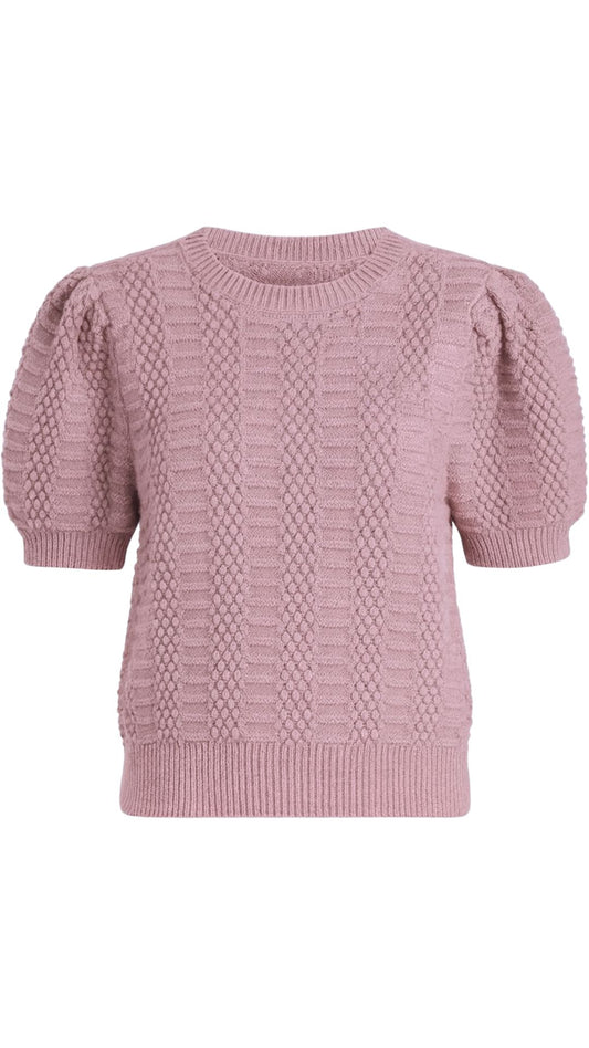 Cameron Puff Sleeve Sweater-Sweaters-Uniquities