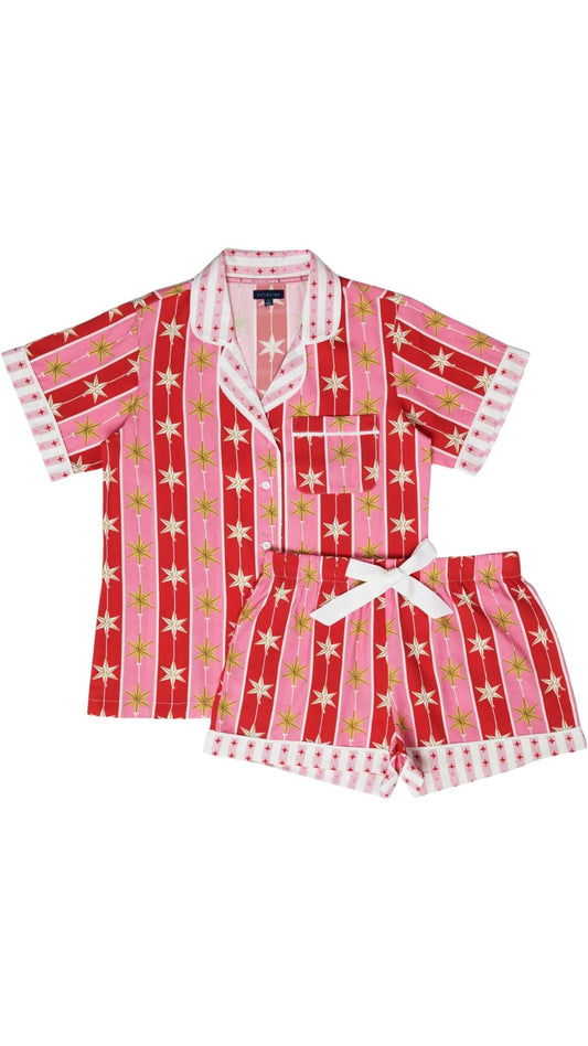Holiday Stars Shorts Set-Lounge-Uniquities