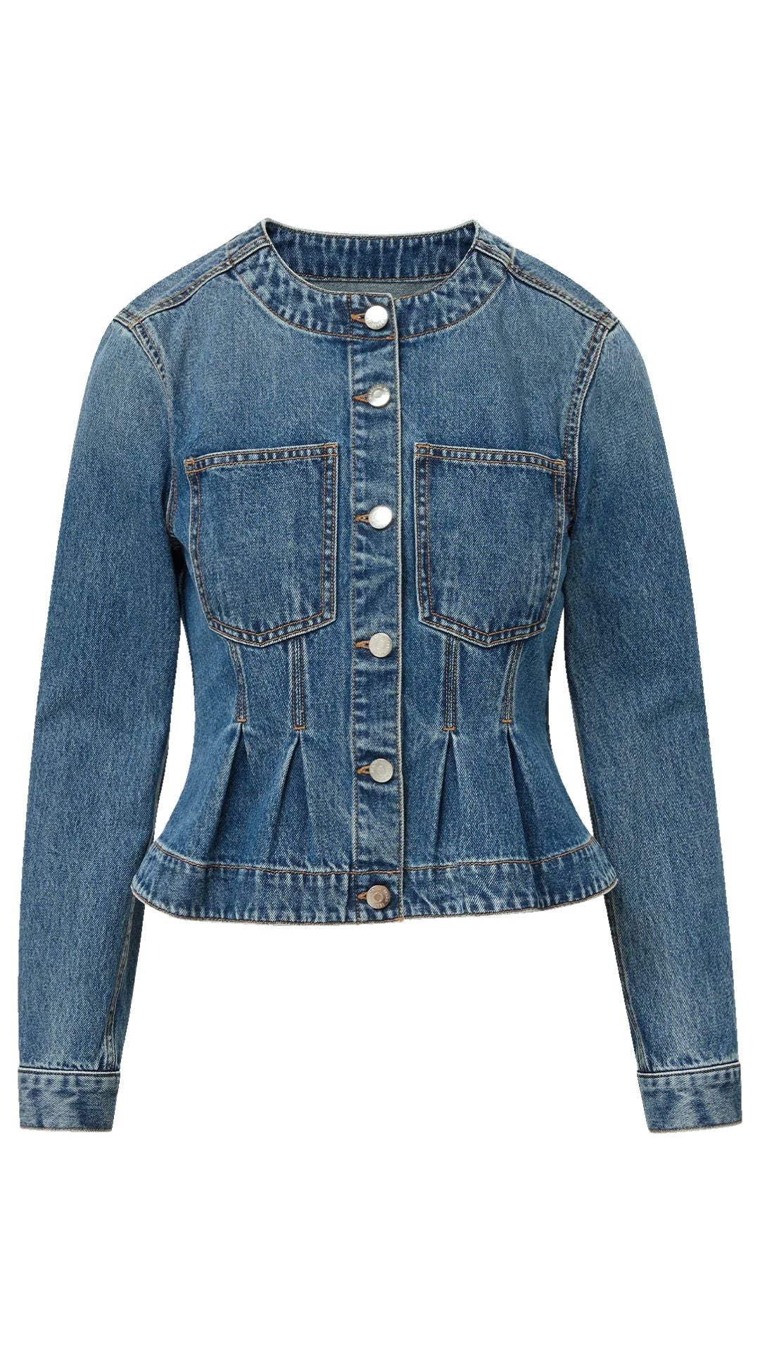 Blueleaブルレア　Peplum jacket MALLORCA PEPLUM DENIM JACKET – AKIRA