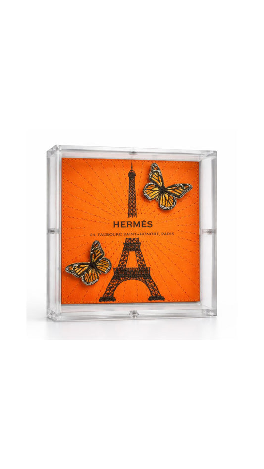 Petite Eiffel Tower 5"x5" Orange-Home-Uniquities