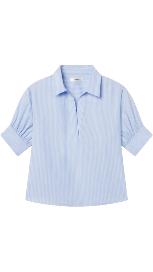 Striped Popover Top-Tops/Blouses-Uniquities