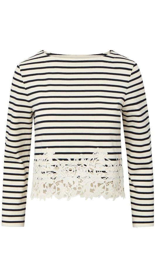 Hovey Top With Lace-Tops/Blouses-Uniquities