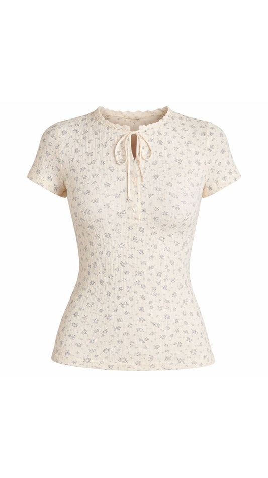 Nadine Tie Top-Tops/Blouses-Uniquities