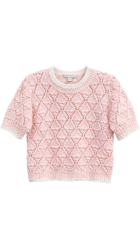 Fancy Popcorn Stitch Crew-Sweaters-Uniquities