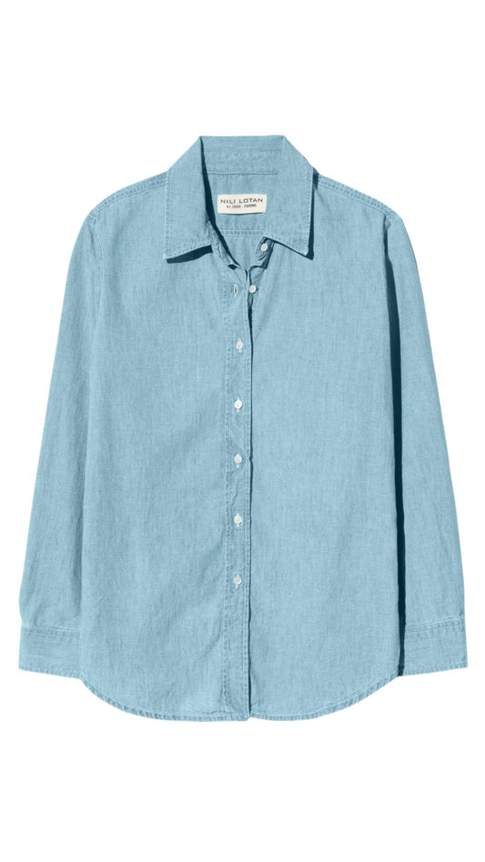 Monti Denim Shirt-Tops/Blouses-Uniquities