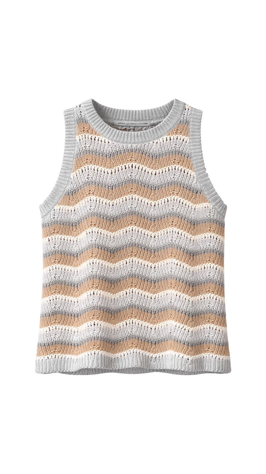 Zig Zag Stitch Tank-Sweaters-Uniquities