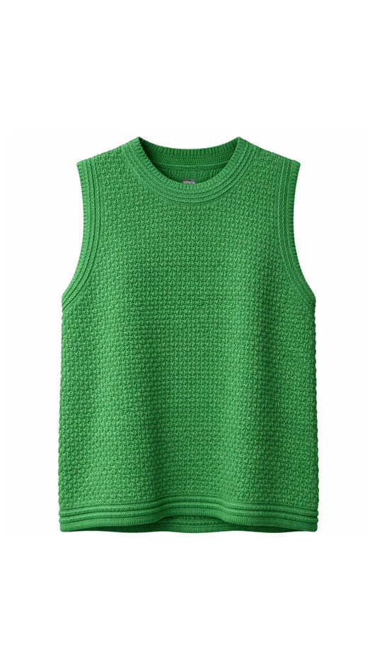 Texture Stitch Tank-Tops/Blouses-Uniquities