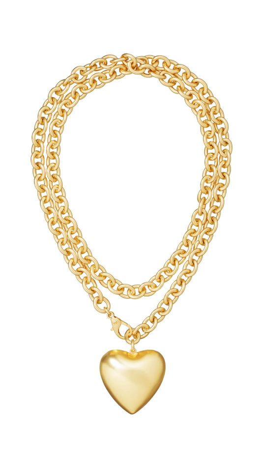Puffy Heart Necklace-Jewelry-Uniquities
