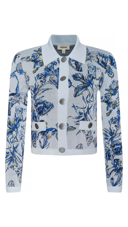 Osiris Jacquard Collared Cardigan-Tops/Blouses-Uniquities