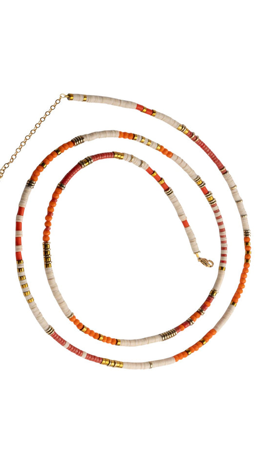 Mosaik Orange Necklace-Jewelry-Uniquities