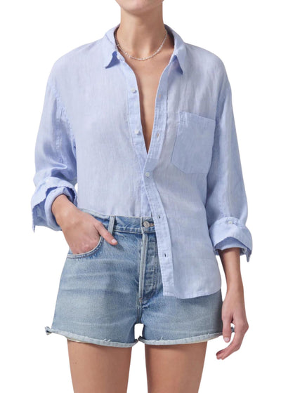 Kayla Shrunken Shirt-Tops/Blouses-Uniquities