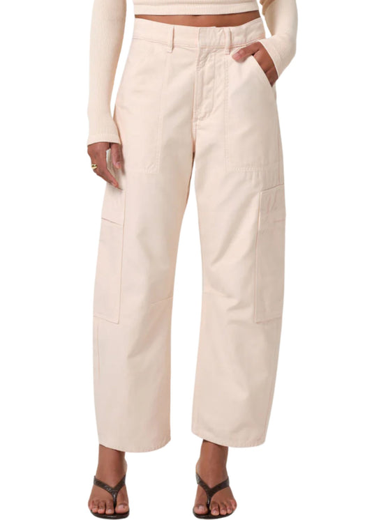 Marcelle Low Slung Cargo Pants-Denim-Uniquities