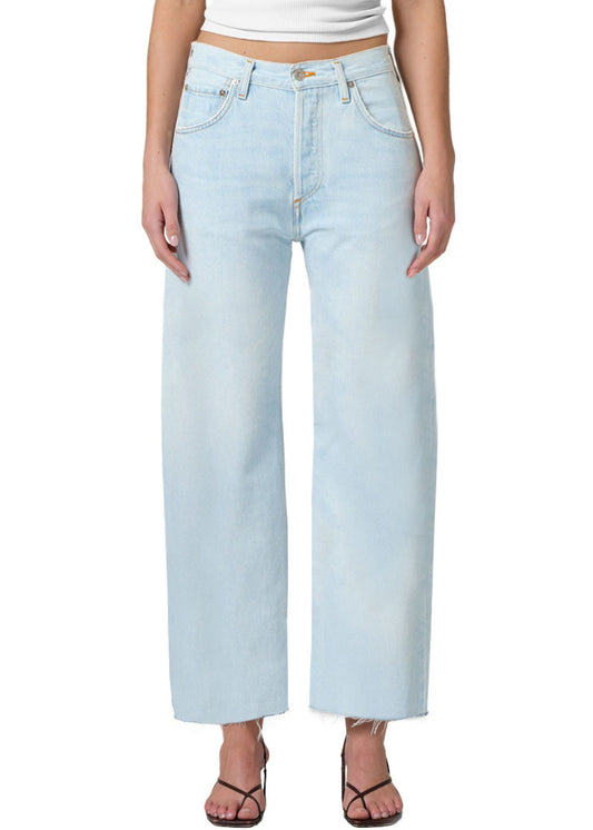 Ayla Raw Hem Crop Jeans-Denim-Uniquities