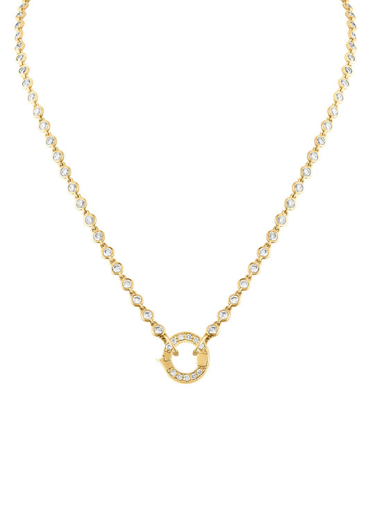 22" Diamond Bezel Closure Necklace-Jewelry-Uniquities