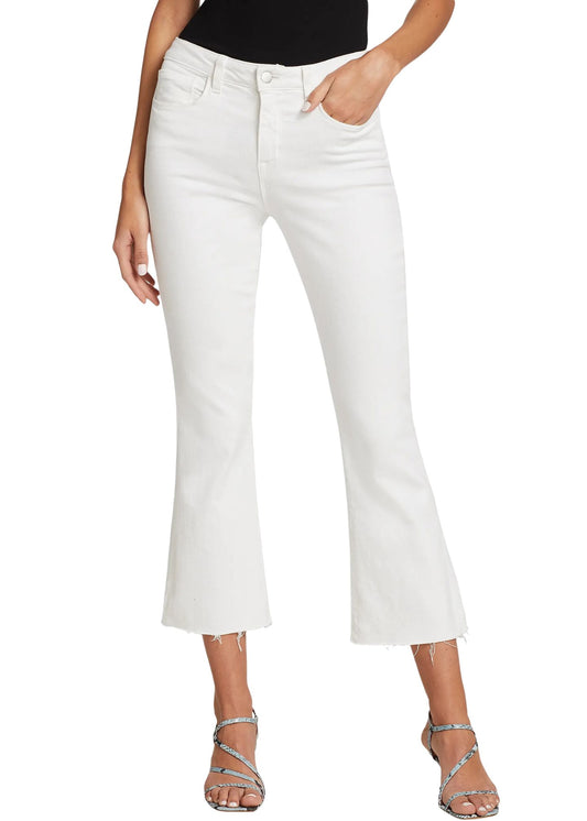 Kendra High Rise Crop Flare Jeans-Denim-Uniquities