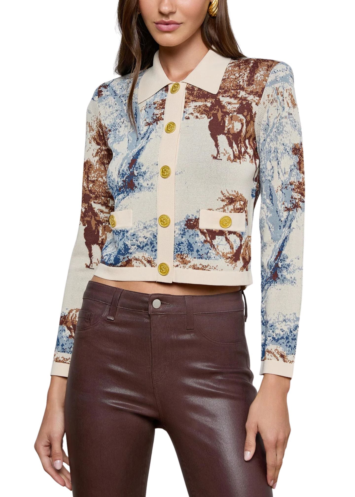 Osiris Jacquard Collared Cardi – Uniquities