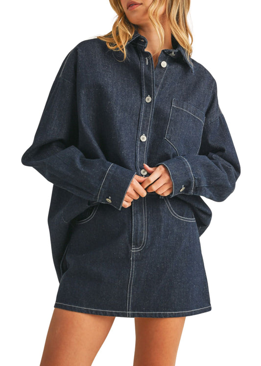 Scarlett Denim Mini Skirt-Bottoms-Uniquities