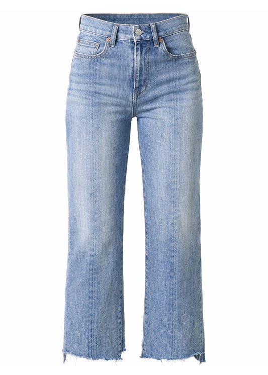 Reworked 90's High Rise Straight Ankle Jeans-Denim-Uniquities