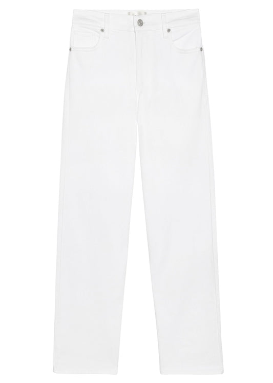 Mellow Jeans in White-Denim-Uniquities