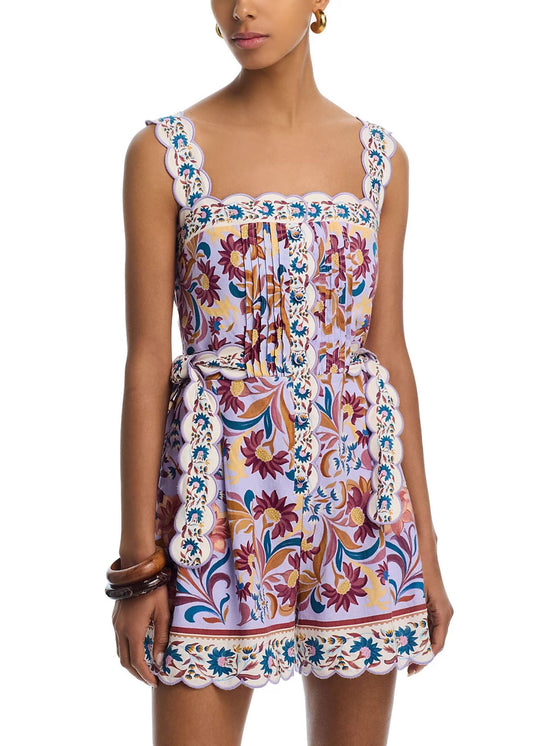 Flower Tiles Romper-Jumpsuits & Rompers-Uniquities