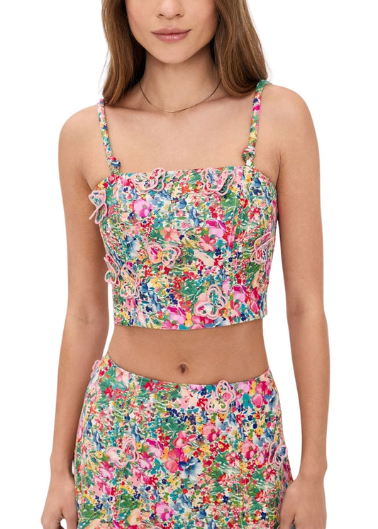 Peasant Floral Butterflies Top-Tops/Blouses-Uniquities