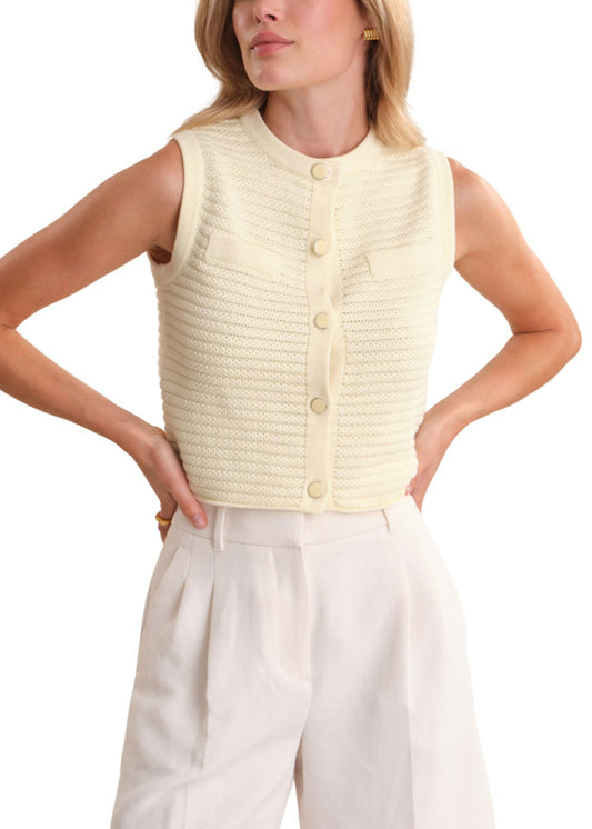 Jayme Textured Vest-Tops/Blouses-Uniquities