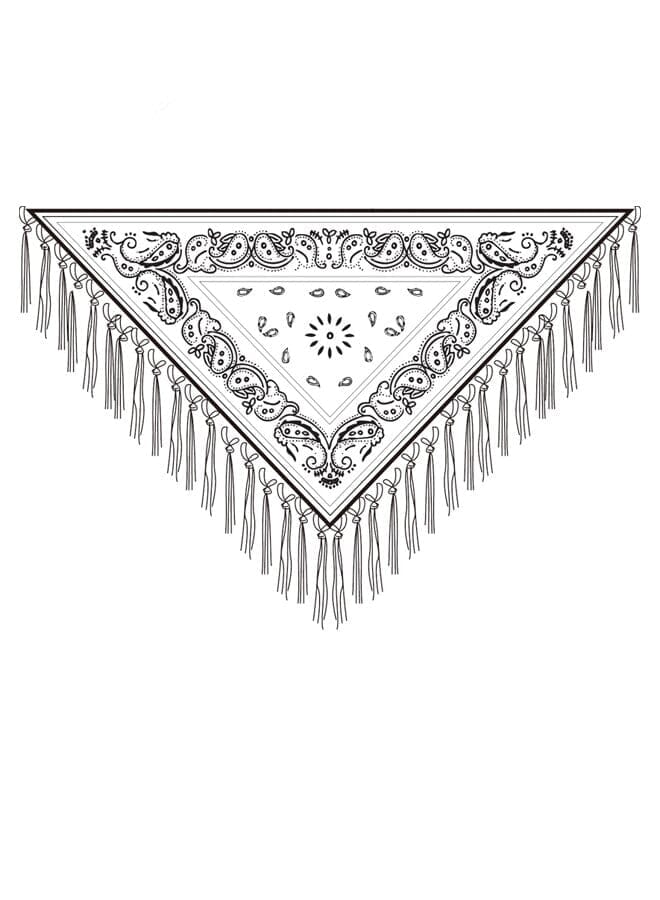 Bandana Print Triangle Scarf-Uniquities