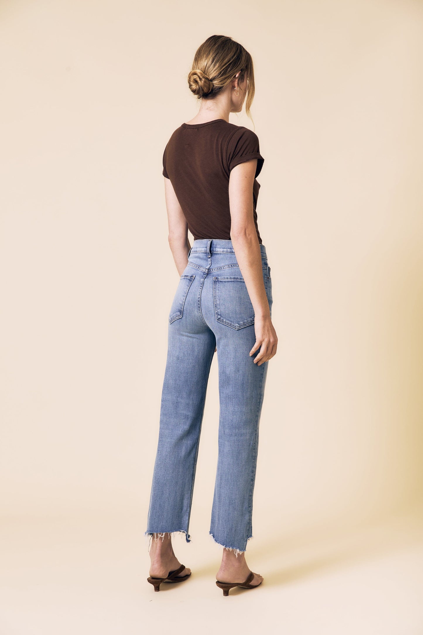Reworked 90's High Rise Straight Ankle Jeans-Denim-Uniquities