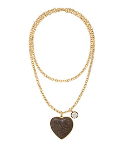 Big Simple Wood Heart Necklace-Jewelry-Uniquities