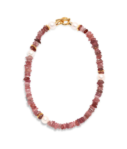 Mood Necklace in Strawberry Quartz-Jewelry-Uniquities