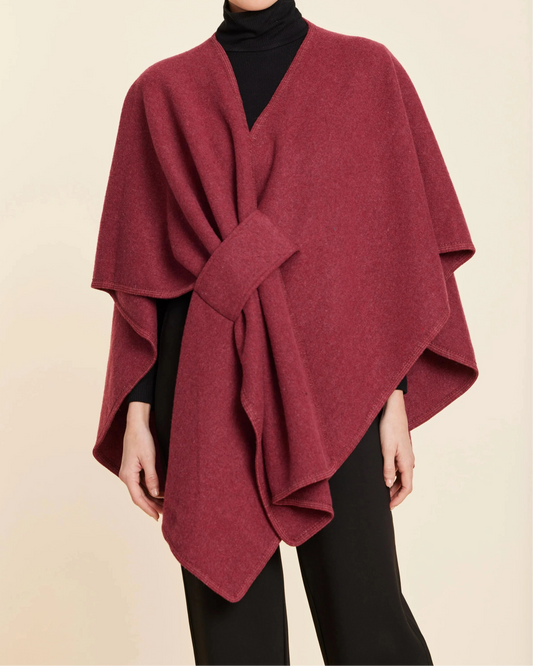 Knit Wrap in Burgundy-Accessories-Uniquities