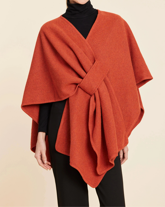 Knit Wrap in Burnt Orange-Accessories-Uniquities