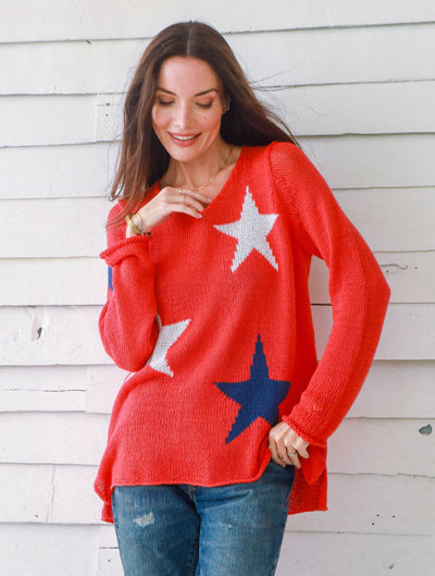 Hanna Star V Cotton-Sweaters-Uniquities